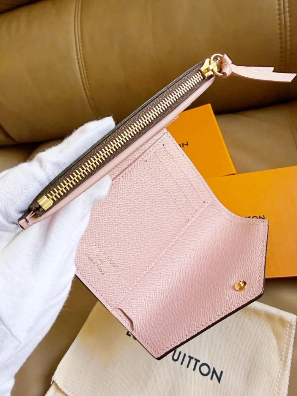Louis Vuitton Victorine Wallet monogram Rose Ballerine
